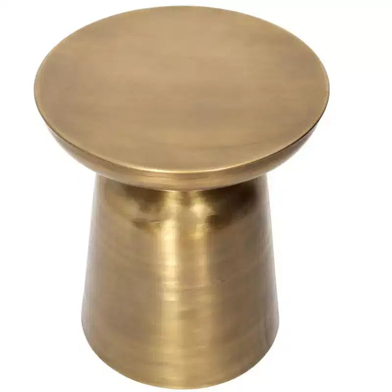 HomeRoots Table d'appoint ronde en fer doré 19