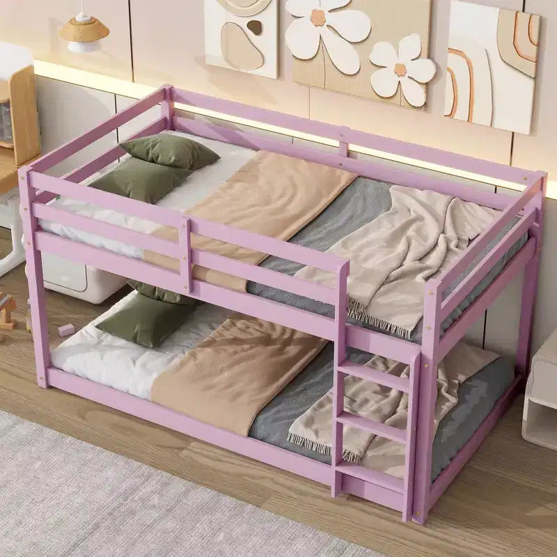 Lit mezzanine queen MAYEERTY avec espace de rangement sous le lit – Métal robuste, peu encombrant