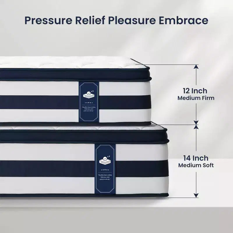Resspry Matelas hybride à ressorts et mousse à mémoire de forme Gel de 35 cm, essai à domicile de 120 nuits, collection Apex