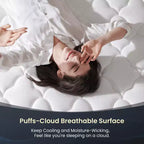Resspry Matelas hybride à ressorts et mousse à mémoire de forme Gel de 35 cm, essai à domicile de 120 nuits, collection Apex