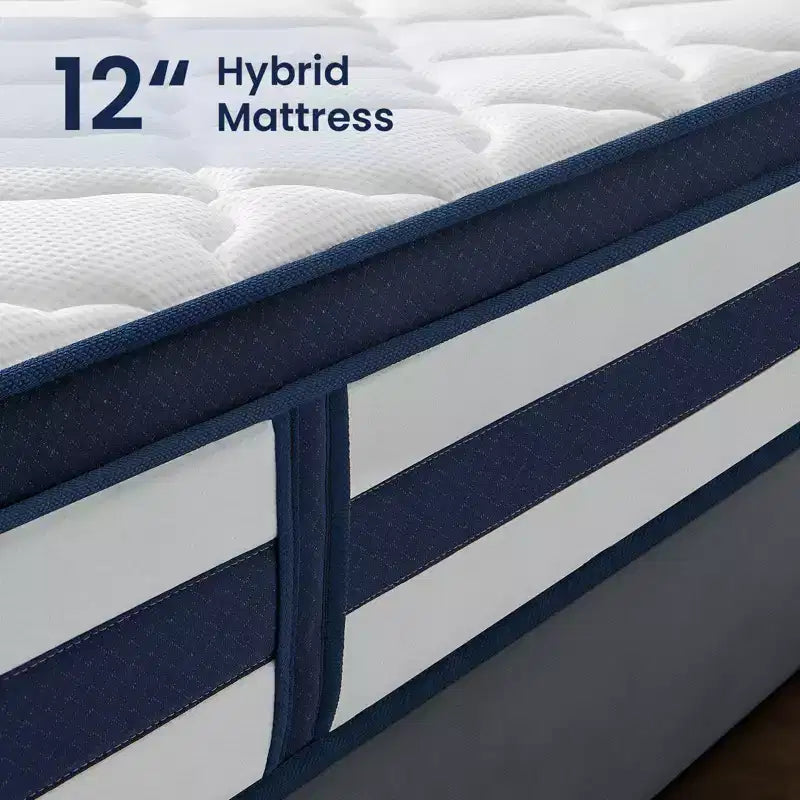 Resspry Matelas hybride à ressorts et mousse à mémoire de forme Gel de 35 cm, essai à domicile de 120 nuits, collection Apex