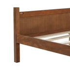 Cadre de lit double/grand lit/très grand lit avec tête de lit et pied de lit, lit plateforme de style ferme, support à lattes en bois, noyer - ModernLuxe