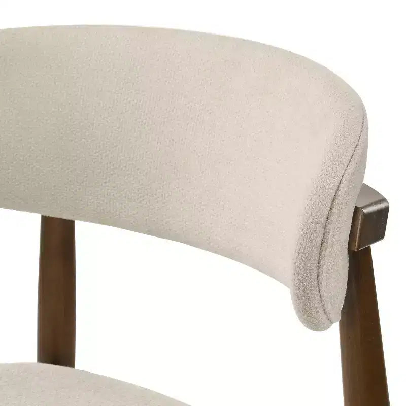 Chaises de salle à manger rembourrées Arnott de Roundhill Furniture, ensemble de 2, finition noyer