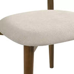 Chaises de salle à manger rembourrées Arnott de Roundhill Furniture, ensemble de 2, finition noyer