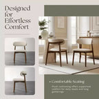 Chaises de salle à manger rembourrées Arnott de Roundhill Furniture, ensemble de 2, finition noyer