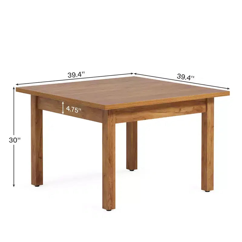 MAYEERTY Table de salle à manger de ferme carrée 39,4, bureau à domicile facile à assembler