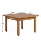 MAYEERTY Table de salle à manger de ferme carrée 39,4, bureau à domicile facile à assembler