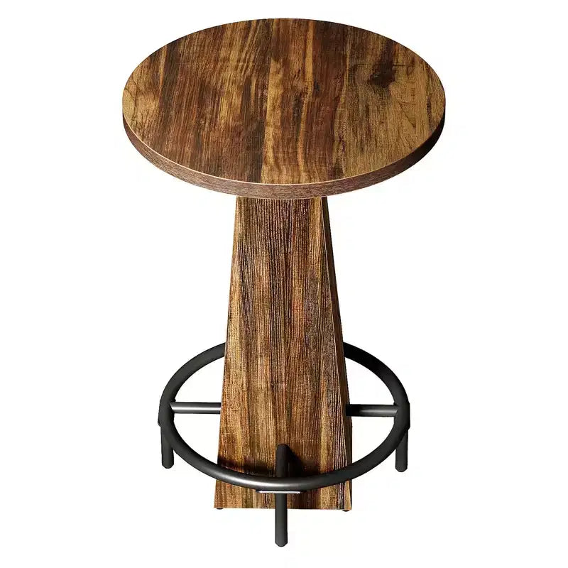Table de pub cocktail ronde MAYEERTY 23.7, table moderne rustique peu encombrante pour bar à domicile et salon de bureau, conception stable anti-oscillation
