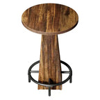 Table de pub cocktail ronde MAYEERTY 23.7, table moderne rustique peu encombrante pour bar à domicile et salon de bureau, conception stable anti-oscillation
