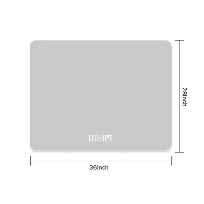 Miroir de courtoisie LED pour salle de bain avec lumière, antibuée, miroir de maquillage dimmable trois couleurs pour salle de bain, chambre ou dressing-Panipeachy