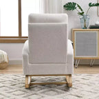 Fauteuil à bascule Accent de 27,6 W, fauteuil avec dossier haut et 2 poches latérales, fauteuil à bascule pour chambre d'enfant - ModernLuxe