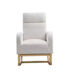 Fauteuil à bascule Accent de 27,6 W, fauteuil avec dossier haut et 2 poches latérales, fauteuil à bascule pour chambre d'enfant - ModernLuxe