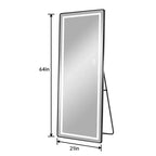 Miroir LED vertical pleine longueur avec support, autoportant ou mural, miroir de vanité moderne pour chambre et dressing-Panipeachy