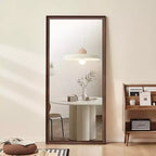 Miroir mural pleine longueur avec cadre, miroir de sol moderne pleine longueur pour chambre à coucher, dressing, grand miroir sur pied-Panipeachy