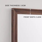 Miroir mural pleine longueur avec cadre, miroir de sol moderne pleine longueur pour chambre à coucher, dressing, grand miroir sur pied-Panipeachy