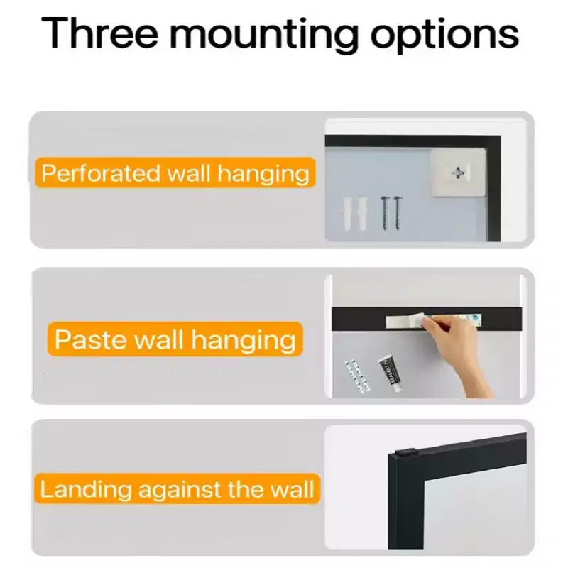 Miroir mural pleine longueur avec cadre, miroir de sol moderne pleine longueur pour chambre à coucher, dressing, grand miroir sur pied-Panipeachy