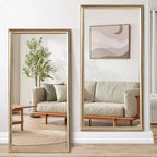 Miroir mural pleine longueur avec cadre, miroir de sol moderne pleine longueur pour chambre à coucher, dressing, grand miroir sur pied-Panipeachy