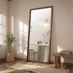 Full Length Wall Mirror with Frame, Modern Full Body Floor Mirror for Bedroom, Dressing Room, Large Standing Mirror-Panipeachy