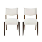 Christopher Knight Home Harry Chaises de salle à manger modernes rembourrées en bois d'hévéa (lot de 2)