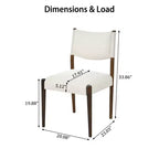 Christopher Knight Home Harry Chaises de salle à manger modernes rembourrées en bois d'hévéa (lot de 2)