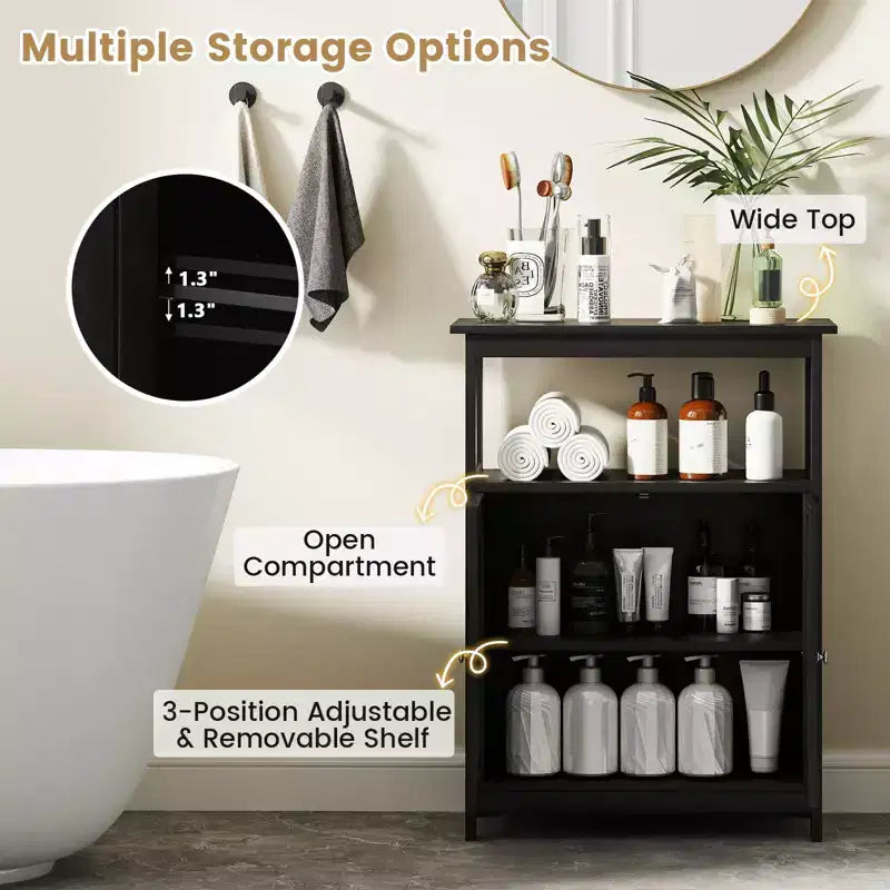 Meuble de salle de bain Dcolora avec 2 portes et étagère réglable