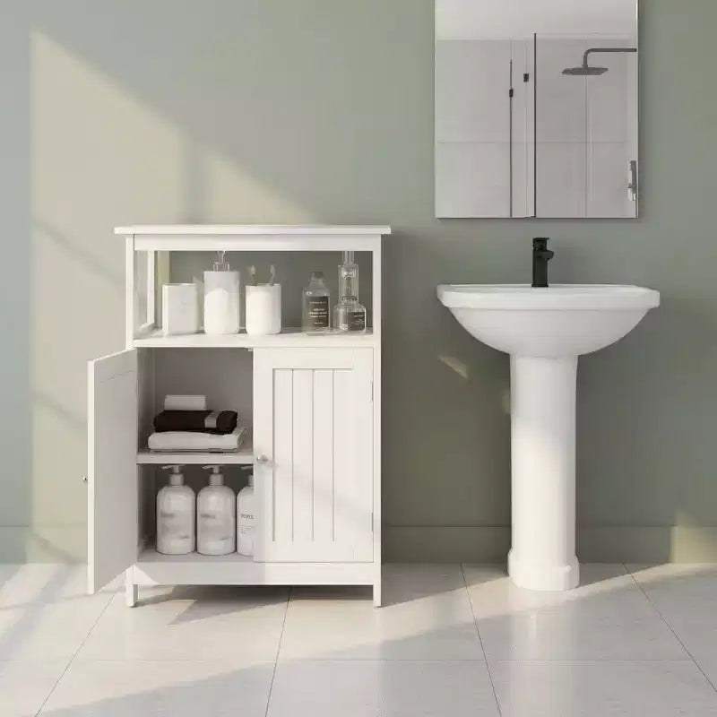 Meuble de salle de bain Dcolora avec 2 portes et étagère réglable