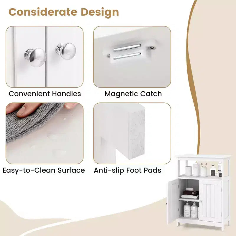 Meuble de salle de bain Dcolora avec 2 portes et étagère réglable