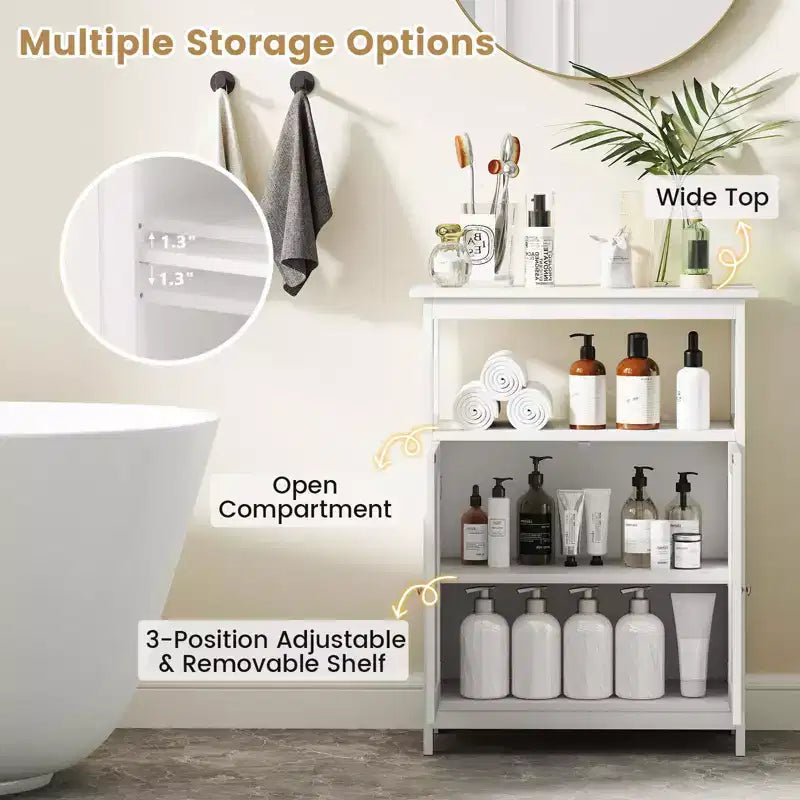Meuble de salle de bain Dcolora avec 2 portes et étagère réglable