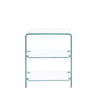 Table d'appoint à 2 niveaux en verre trempé, table de chevet/d'appoint moderne et transparente pour salon et chambre à coucher