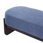 Banc rembourré avec pieds en hévéa, banc d'entrée ottoman ovale pour chambre à coucher, salon - ModernLuxe