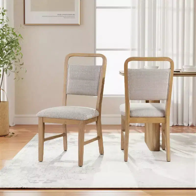 Chaises de salle à manger Roundhill Furniture Arden en bois massif, lot de 2