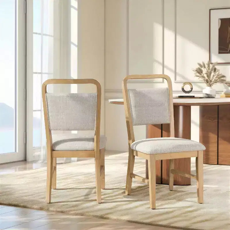 Chaises de salle à manger Roundhill Furniture Arden en bois massif, lot de 2