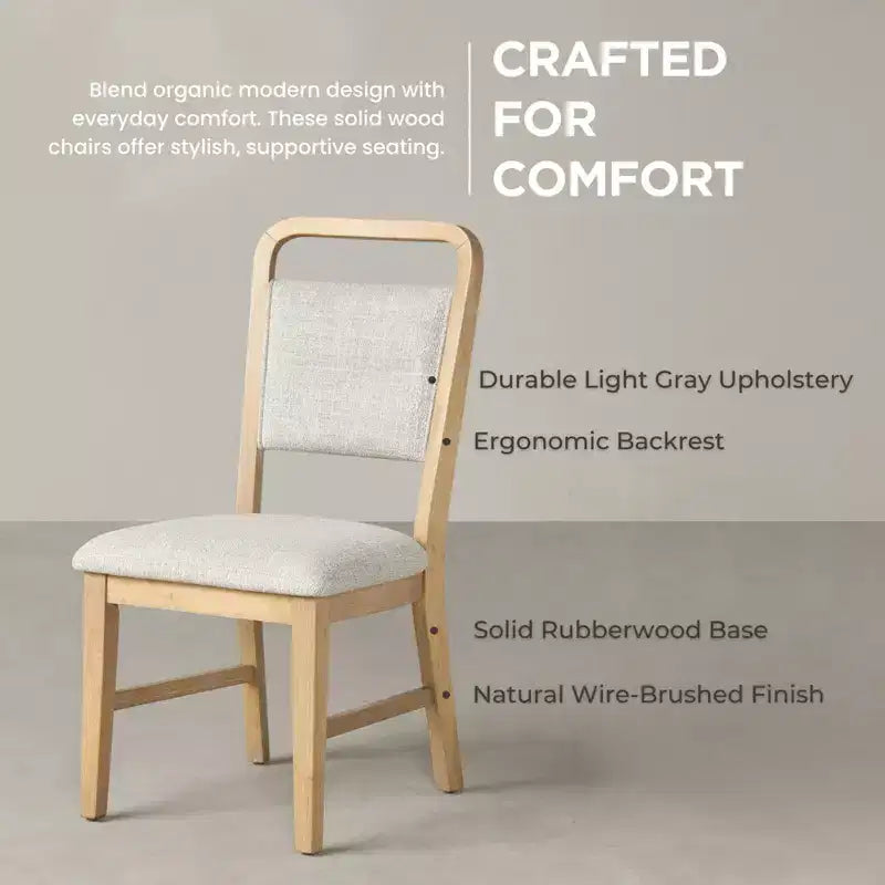 Chaises de salle à manger Roundhill Furniture Arden en bois massif, lot de 2