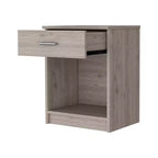 Conçue pour un usage quotidien, cette table de chevet Pictor avec un tiroir, une étagère inférieure et un plateau supérieur offre un look moderne et un rangement fonctionnel.