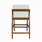 Christopher Knight Home Yvette Tabourets de bar rembourrés en bois d'hévéa de style Mid-Century (Lot de 4)