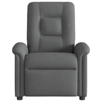 vidaXL Fauteuil inclinable de massage en tissu gris foncé