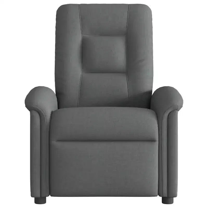vidaXL Fauteuil inclinable de massage en tissu gris foncé