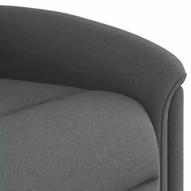 vidaXL Fauteuil inclinable de massage en tissu gris foncé