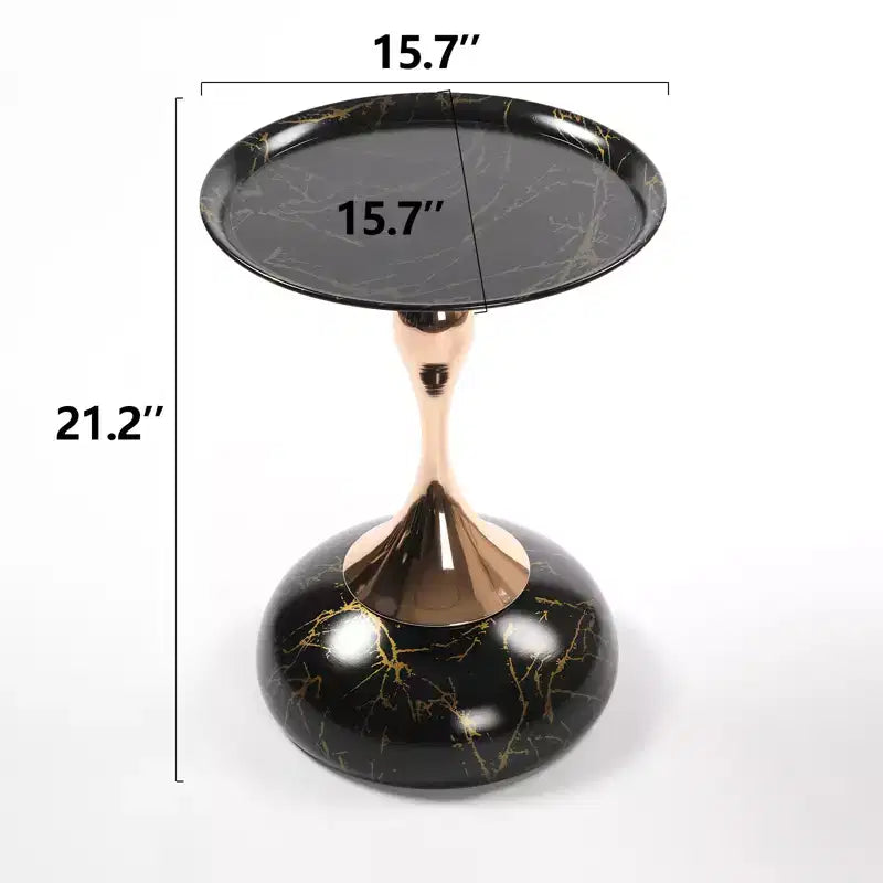 Jolie petite marque de jouets Table basse ronde queue de sirène, table d'appoint ronde, table piédestal moderne en métal, table d'appoint minimaliste pour petits espaces,