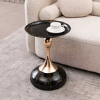 Jolie petite marque de jouets Table basse ronde queue de sirène, table d'appoint ronde, table piédestal moderne en métal, table d'appoint minimaliste pour petits espaces,