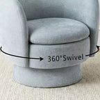 Lot de 2 fauteuils pivotants modernes avec revêtement en tissu, fauteuil lounge pivotant à 360° pour salon, chambre à coucher - Panipeachy