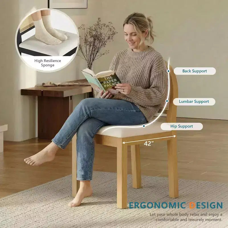 Chaises de salle à manger TYBOATLE, style moderne du milieu du siècle, avec dossier en rotin tissé à la main et assise rembourrée en chenille, pour cuisine ou salle à manger