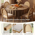 Chaises de salle à manger TYBOATLE, style moderne du milieu du siècle, avec dossier en rotin tissé à la main et assise rembourrée en chenille, pour cuisine ou salle à manger