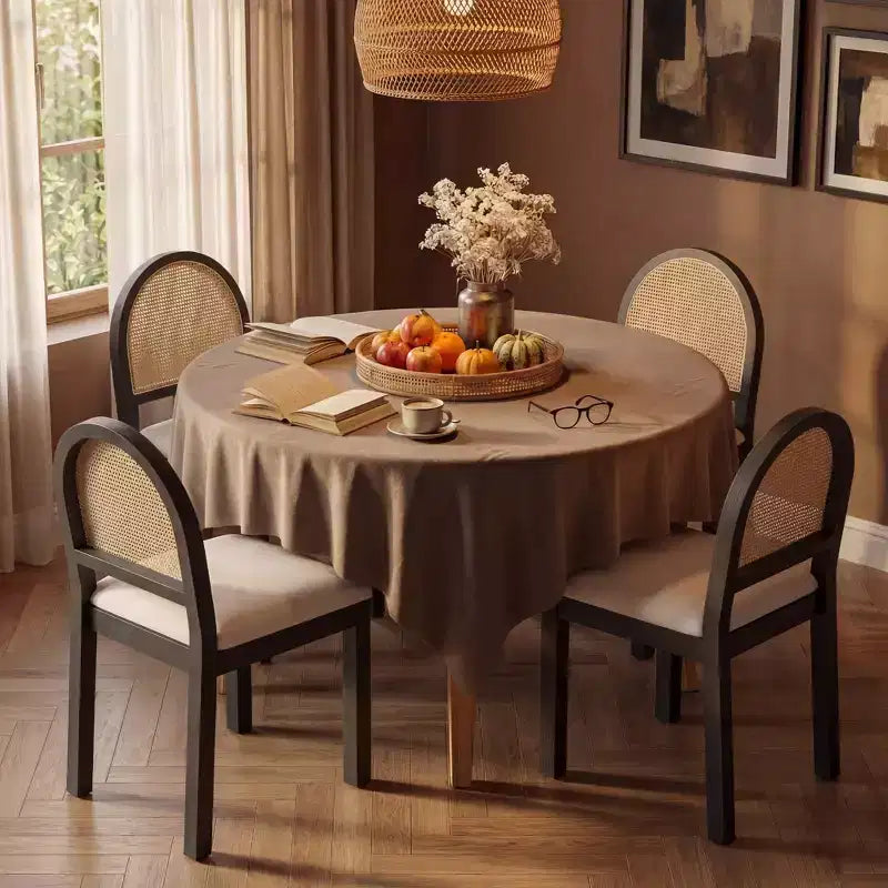 Chaises de salle à manger TYBOATLE, style moderne du milieu du siècle, avec dossier en rotin tissé à la main et assise rembourrée en chenille, pour cuisine ou salle à manger