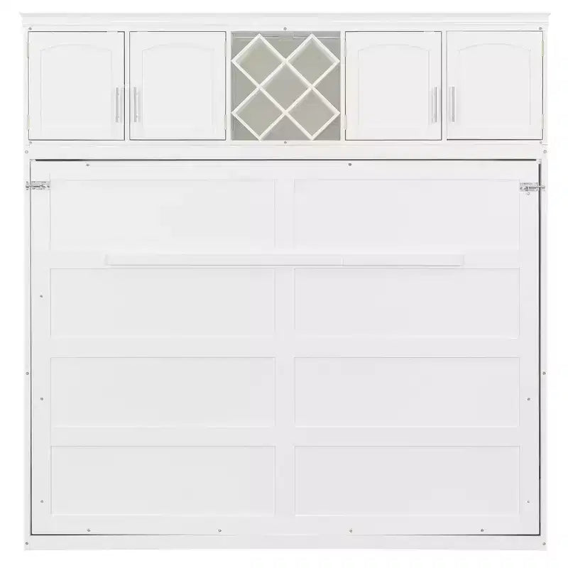 Lit escamotable moderne Queen Luxystar avec 2 armoires pour salon ou appartement