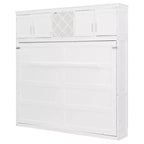 Lit escamotable moderne Queen Luxystar avec 2 armoires pour salon ou appartement
