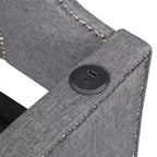 Canapé-lit rembourré ModernLuxe convertible lit simple/king size avec lit gigogne escamotable et ports de chargement USB, tissu en lin, capacité de 180 kg