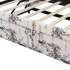 Canapé-lit rembourré ModernLuxe convertible lit simple/king size avec lit gigogne escamotable et ports de chargement USB, tissu en lin, capacité de 180 kg
