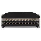 Canapé-lit rembourré ModernLuxe convertible lit simple/king size avec lit gigogne escamotable et ports de chargement USB, tissu en lin, capacité de 180 kg