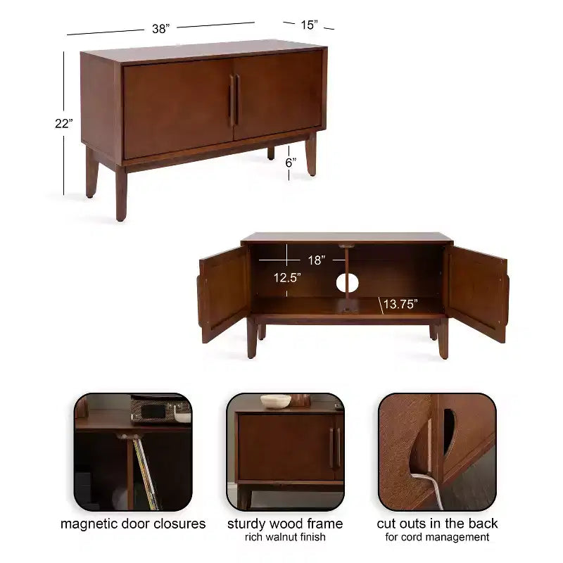 Meuble TV Kate et Laurel McCutcheon Wood